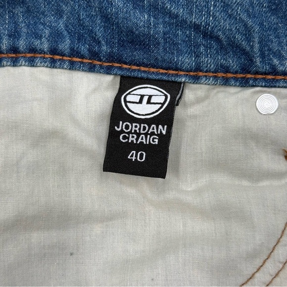 NWT Jordan Craig Men’s Ironbound Lager Blue Distressed Jean Shorts 40 #J3186S - Picture 9 of 13